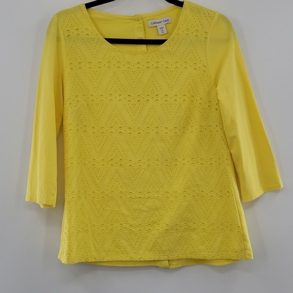 3 For $20 Clodwater Creek Yellow Top size XS